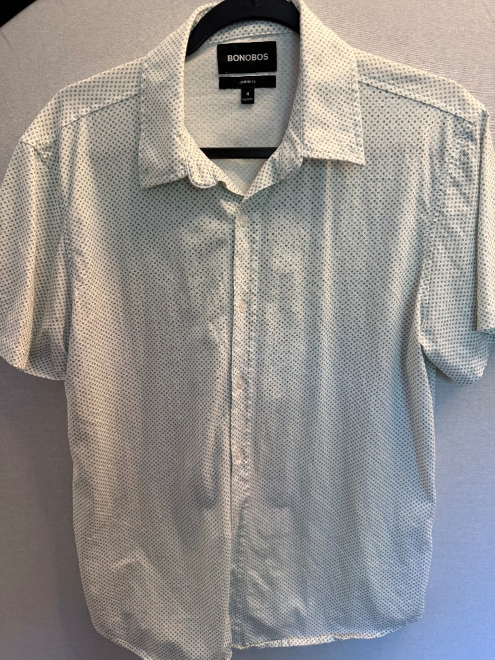 Bonobos Men’s Standard Fit Micro Print Short Sleeve Button Down Shirt Size M